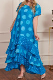 Casual Dot Patchwork Printed Dress Dresses