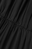 Daily Solid Patchwork Half A Turtleneck Waist Skirt Dresses