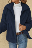 Casual Solid Patchwork Turndown Collar Outerwear