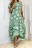 Casual Dot Patchwork Printed Dress Dresses