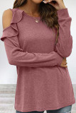 Casual Solid Solid Color O Neck Tops