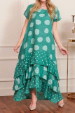 Casual Dot Patchwork Printed Dress Dresses