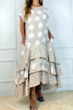 Casual Dot Patchwork Printed Dress Dresses