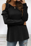 Casual Solid Solid Color O Neck Tops