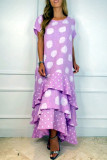 Casual Dot Patchwork Printed Dress Dresses