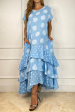 Casual Dot Patchwork Printed Dress Dresses