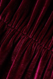 Sexy Elegant Solid Solid Color O Neck Evening Dress Dresses