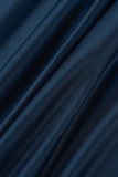 Elegant Solid Hollowed Out Turtleneck A Line Dresses