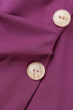 Elegant Simplicity Solid Fold Turn-back Collar One Step Skirt Dresses