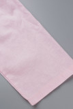 Casual Solid Buckle Solid Color Turndown Collar A Line Dresses