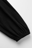 Sweet Elegant Solid Bandage Frenulum Backless Square Collar A Line Dresses