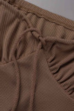 Sexy Solid Draw String Fold Stringy Selvedge Square Collar Tops