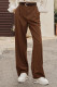 Elegant Simplicity Solid Buttons Without Belt Straight High Waist Straight Patchwork Bottoms