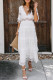 Elegant Solid Lace V Neck Cake Skirt Dresses