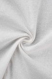 Casual Solid Buckle Solid Color Turndown Collar A Line Dresses