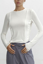 Casual Simplicity Solid Solid Color O Neck Tops
