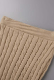 Sweet Elegant Solid Solid Color O Neck Long Sleeve Two Pieces