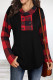 Elegant Plaid Patchwork Contrast Scarf Collar Tops