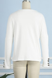 Elegant Solid Buttons V Neck Tops