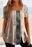 Casual National Totem Print Solid Color T-Shirts