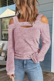 Casual Simplicity Solid Solid Color Square Collar Tops