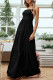 Elegant Simplicity Solid Backless Solid Color Square Collar Sling Dress Dresses