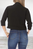 Elegant Solid Color Mandarin Collar Outerwear