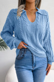 Casual Simplicity Solid Solid Color Turndown Collar Tops