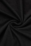 Sexy Solid Bandage Hollowed Out Oblique Collar Wrapped Skirt Dresses