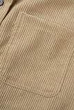 Work Solid Make Old Pocket Buckle Straight High Waist Conventional Solid Color Bottoms