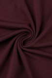 Sexy Solid Bandage Hollowed Out Oblique Collar Wrapped Skirt Dresses