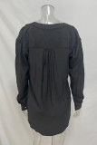 Casual Simplicity Solid Solid Color V Neck Tops