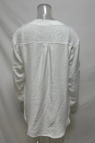 Casual Simplicity Solid Solid Color V Neck Tops