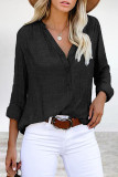 Casual Simplicity Solid Solid Color V Neck Tops