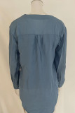 Casual Simplicity Solid Solid Color V Neck Tops