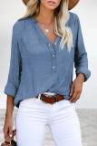 Casual Simplicity Solid Solid Color V Neck Tops