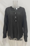 Casual Simplicity Solid Solid Color V Neck Tops