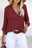 Casual Simplicity Solid Solid Color V Neck Tops