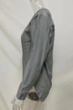 Casual Simplicity Solid Solid Color V Neck Tops