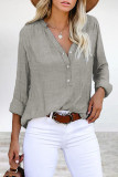 Casual Simplicity Solid Solid Color V Neck Tops