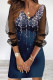 Print Hollowed Out O Neck Pencil Skirt Dresses