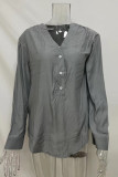 Casual Simplicity Solid Solid Color V Neck Tops