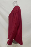 Casual Simplicity Solid Solid Color V Neck Tops