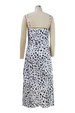 Sexy Leopard Printing V Neck A Line Dresses