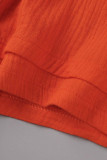 Casual Simplicity Solid Fold Turndown Collar Long Sleeve Two Pieces