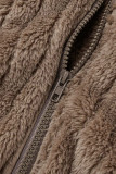 Casual Solid Patchwork Turndown Collar Outerwear