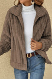 Casual Solid Patchwork Turndown Collar Outerwear
