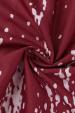 Casual Print Printing V Neck A Line Dresses