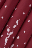 Casual Print Printing V Neck A Line Dresses