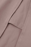Elegant Solid Backless Solid Color Halter Wrapped Skirt Dresses
